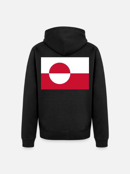 Grönland - Unisex Premium Bio Zip Hoodie - Schwarz