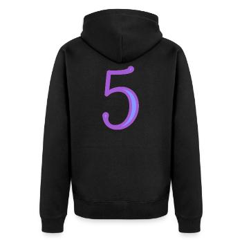 5. CINQ - Veste à capuche bio Premium Unisexe - noir - Dos - Nico (187cm)