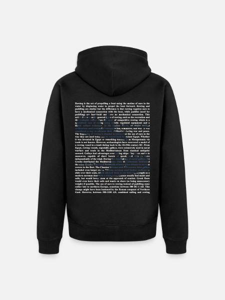 Schlagfertige Rudercrew Regatta - Unisex Premium Bio Zip Hoodie - Schwarz