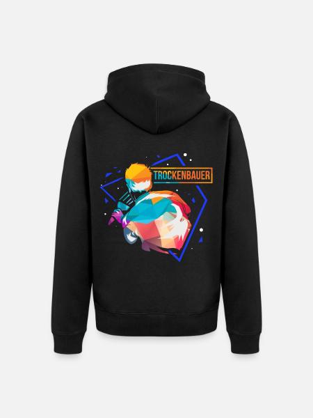 Vielseitiger Trockenbauer Innenausbau - Unisex Premium Bio Zip Hoodie - Schwarz