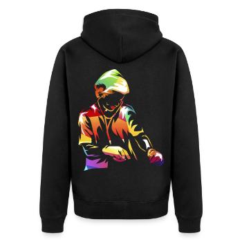 Umsichtige Anästhesistin Narkose - Unisex Premium Bio Zip Hoodie - Schwarz - Hinten - Nico (187cm)