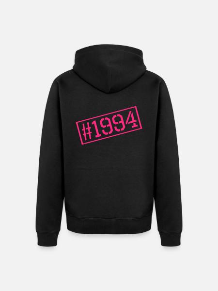1994 - Unisex Premium Bio Zip Hoodie - Schwarz