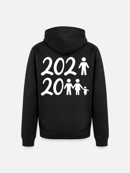 Familie 2021-2022 - Unisex Premium Bio Zip Hoodie - Schwarz