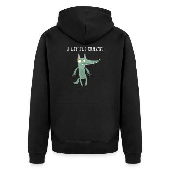 Travail travail dictons bête de somme bureau humour loups - Veste à capuche bio Premium Unisexe - noir - Dos - Nico (187cm)