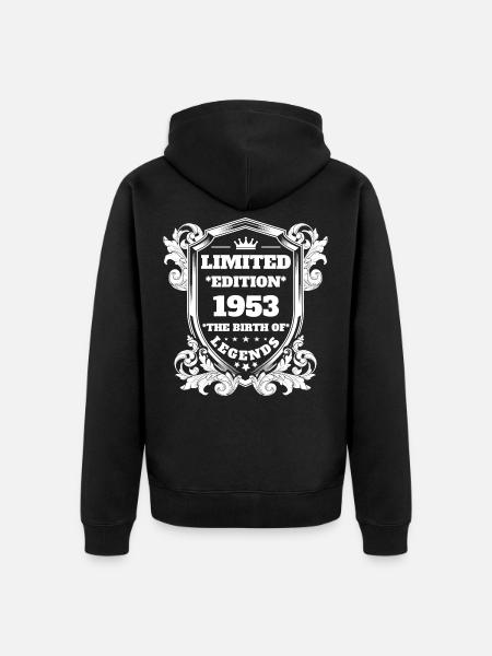 1953 - Unisex Premium Bio Zip Hoodie - Schwarz