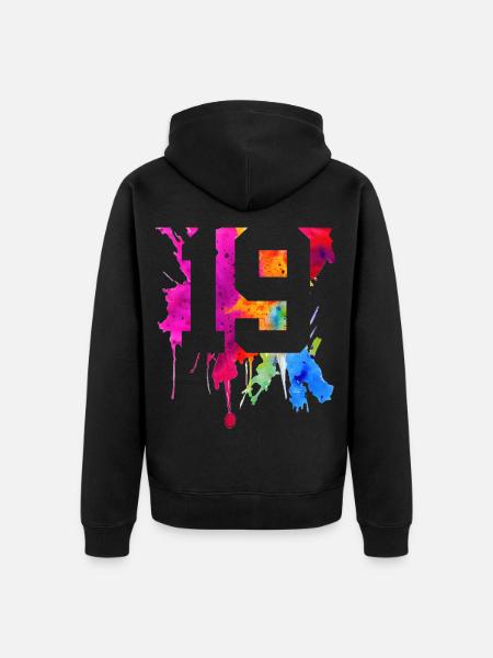 19 YEARS 19TH BIRTHDAY - Unisex Premium Organic Zip Hoodie - black