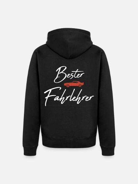 Bester Fahrlehrer - Unisex Premium Bio Zip Hoodie - Schwarz