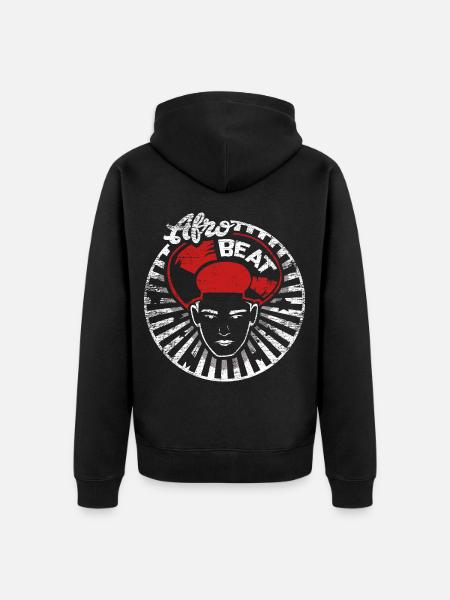 Pulsierender Afro Beat Rhythmus - Unisex Premium Bio Zip Hoodie - Schwarz