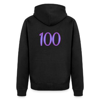 100 - Veste à capuche bio Premium Unisexe - noir - Dos - Nico (187cm)