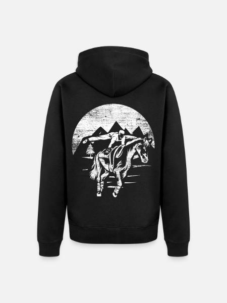 Grazioese Voltigierkür Mannschaft - Unisex Premium Bio Zip Hoodie - Schwarz