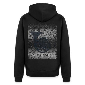 Strahlendes Waldhorn Orchesterklang - Unisex Premium Bio Zip Hoodie - Schwarz - Hinten - Nico (187cm)