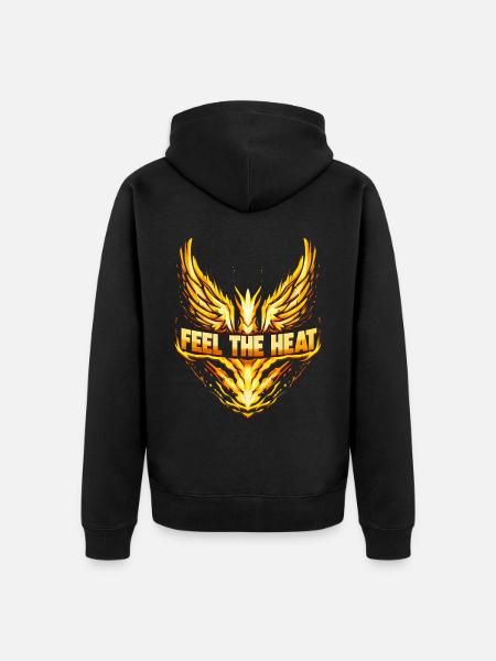 Feuervogel entfacht Glut - Unisex Premium Bio Zip Hoodie - Schwarz