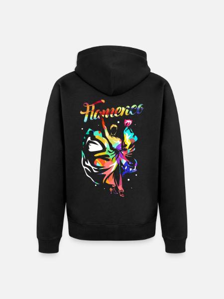 Leidenschaftlicher Flamenco Tänzer - Unisex Premium Bio Zip Hoodie - Schwarz