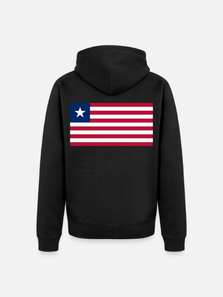 Liberia - Unisex Premium Bio Zip Hoodie - Schwarz
