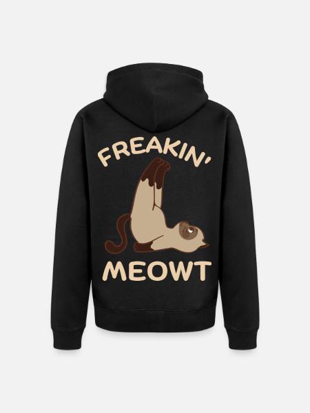 Freakin Meowt - Unisex Premium Bio Zip Hoodie - Schwarz