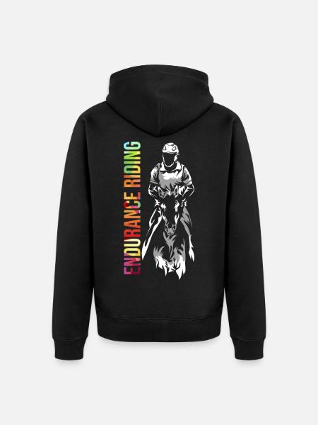 Ausdauernder Vielseitigkeitsritt Turnier - Unisex Premium Bio Zip Hoodie - Schwarz