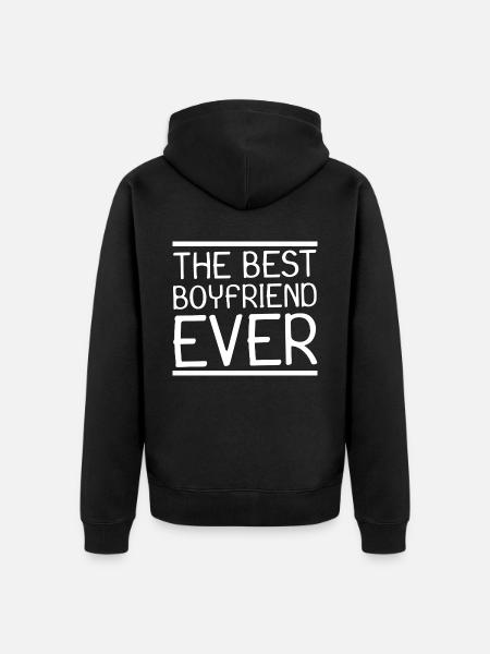 The best boyfriend ever - Unisex Premium Bio Zip Hoodie - Schwarz