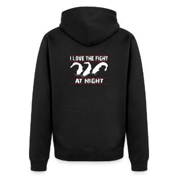 I poisson-chat - pêcheur de poisson-chat - Veste à capuche bio Premium Unisexe - noir - Dos - Nico (187cm)
