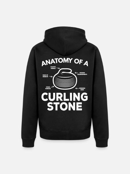 Curling Stein - Unisex Premium Bio Zip Hoodie - Schwarz