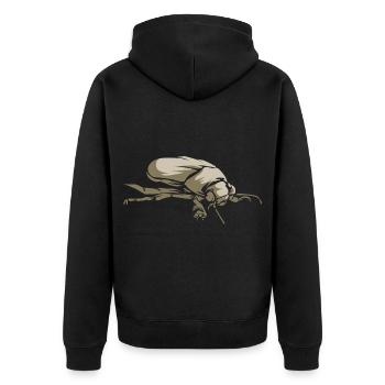 Funkelnder Tauchkäfer Insektenfreunde - Unisex Premium Bio Zip Hoodie - Schwarz - Hinten - Nico (187cm)