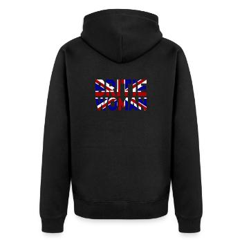 Britie Woman | Pretty Woman - Unisex Premium Bio Zip Hoodie - Schwarz - Hinten - Nico (187cm)