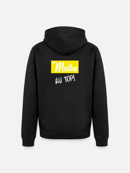 MASTER. MASTER. HUMOR - Unisex Premium Organic Zip Hoodie - black