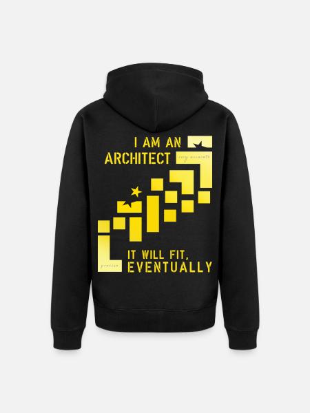Achitect - Unisex Premium Bio Zip Hoodie - Schwarz