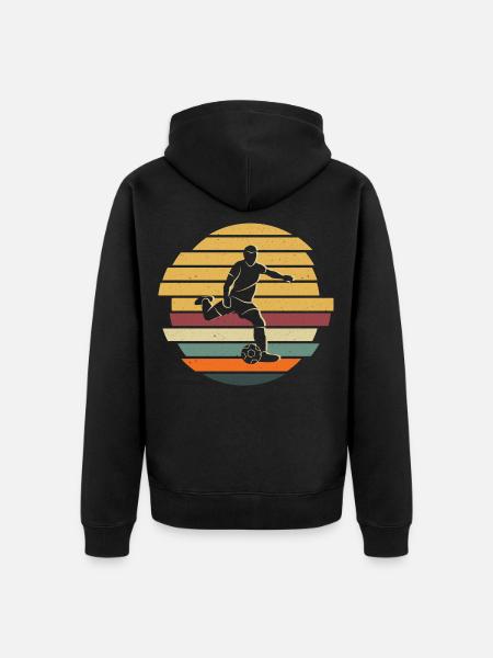 Fußballer Fußball Fußballspieler - Unisex Premium Bio Zip Hoodie - Schwarz