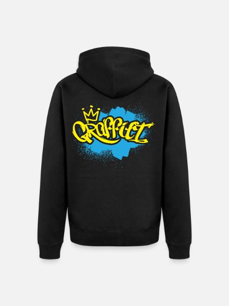 Grafitti Kind Sprayer - Unisex Premium Bio Zip Hoodie - Schwarz