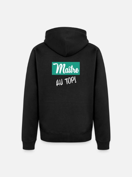 MASTER. MASTER - Unisex Premium Organic Zip Hoodie - black