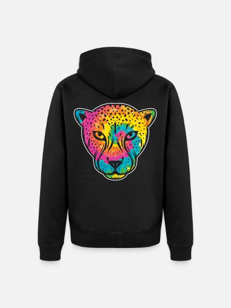 Gepardenflüsterer Wildtier Tierpfleger - Unisex Premium Bio Zip Hoodie - Schwarz