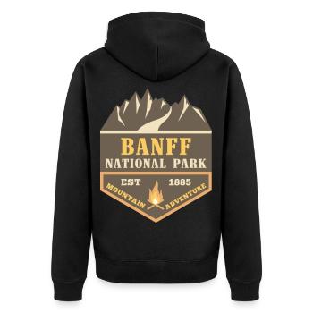 Banff Canada Park Moose Moose Backcountry Camping - Veste à capuche bio Premium Unisexe - noir - Dos - Nico (187cm)