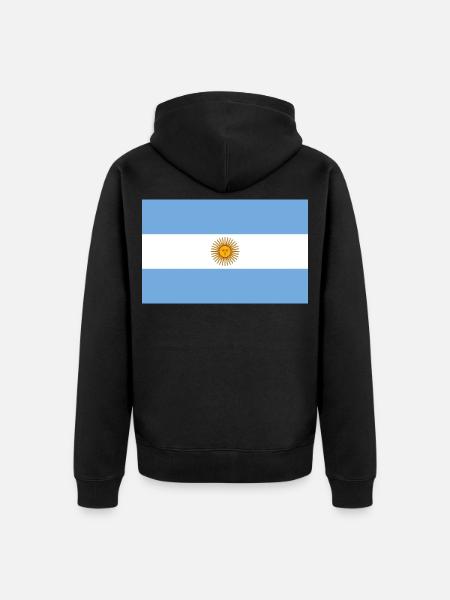 Argentinien - Unisex Premium Bio Zip Hoodie - Schwarz