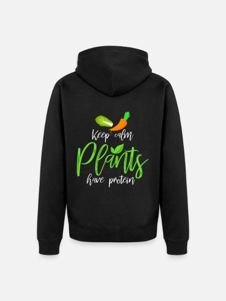 Vegan - Unisex Premium Organic Zip Hoodie - black