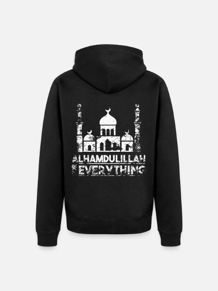 Alhamdullah Moschee - Unisex Premium Bio Zip Hoodie - Schwarz