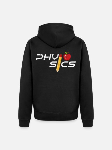 physicist - Unisex Premium Organic Zip Hoodie - black