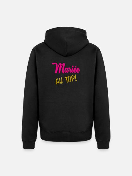I CAN'T I'M MARRIED - Unisex Premium Organic Zip Hoodie - black