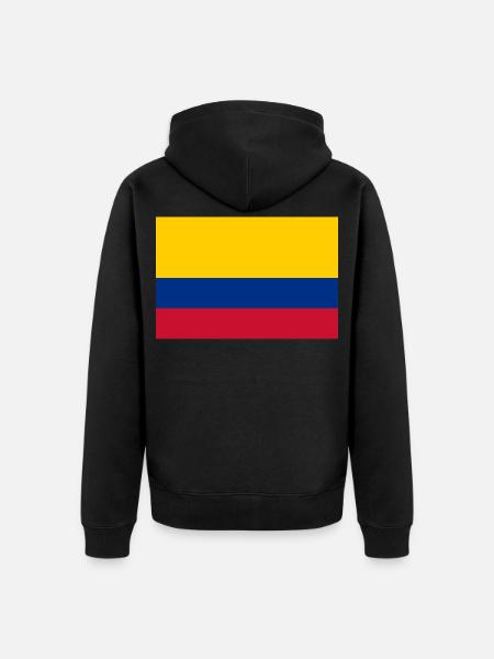 Kolumbien - Unisex Premium Bio Zip Hoodie - Schwarz