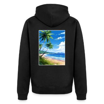 Osa Halbinsel Costa Rica Vintage Reiseposter WPA - Unisex Premium Bio Zip Hoodie - Schwarz - Hinten - Nico (187cm)