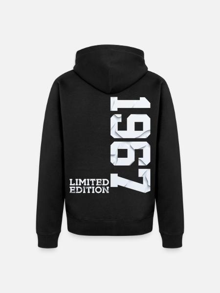 59TH BIRTHDAY LIMITED EDITION 1967 - Unisex Premium Organic Zip Hoodie - black
