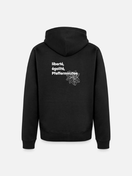 Liberté Egalité Pfefferminztee - Unisex Premium Bio Zip Hoodie - Schwarz