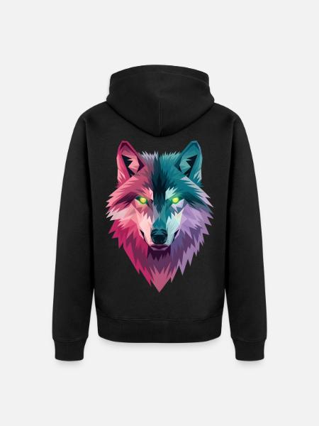 Loup - Veste à capuche bio Premium Unisexe - noir