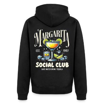Margarita Social Club - Veste à capuche bio Premium Unisexe - noir - Dos - Nico (187cm)