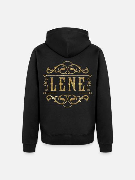 Lene gold - Unisex Premium Bio Zip Hoodie - Schwarz