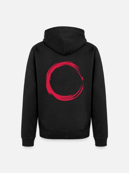 Kreis Design Symbol - Unisex Premium Bio Zip Hoodie - Schwarz