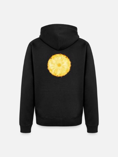 Ananas - Unisex Premium Bio Zip Hoodie - Schwarz