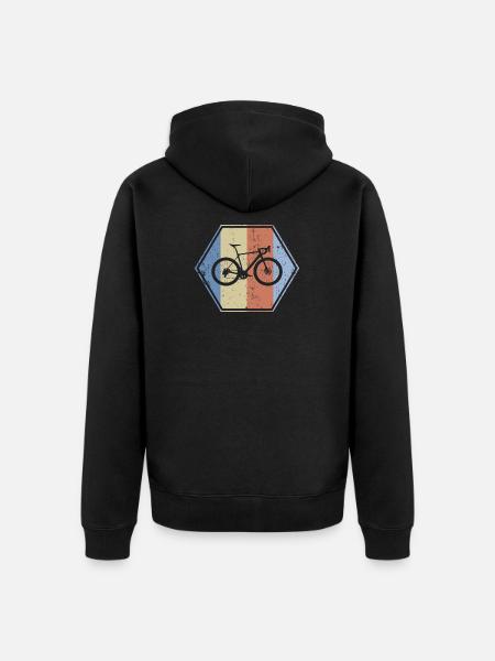 Fahrrad - Unisex Premium Bio Zip Hoodie - Schwarz