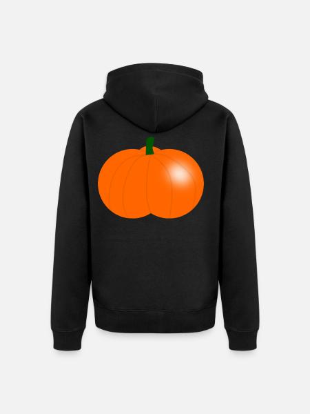 HALLOWEEN. KÜRBIS. HALLOWEEN-KÜRBIS - Unisex Premium Bio Zip Hoodie - Schwarz