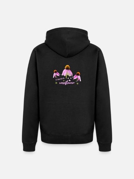 Coneflower Sonnenhut - Unisex Premium Bio Zip Hoodie - Schwarz