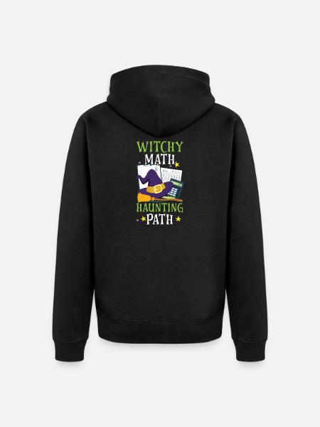 Hexenmathe Spukpfad Buchhalter Halloween - Unisex Premium Bio Zip Hoodie - Schwarz